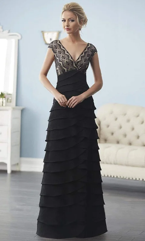 Formal Dress for Opera NightsChristina Wu Elegance - 20241SC V Neck Tiered Formal Gown