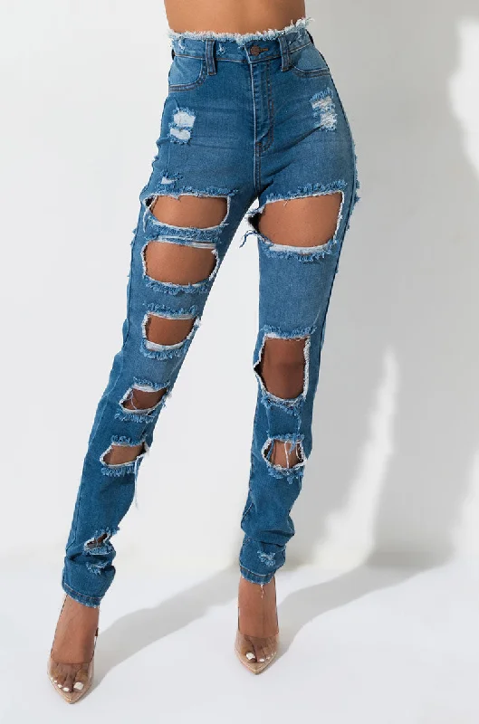 women's slim-fit pantsSEXY DENIM HIGH RISE DENIM MEDIUM DENIM