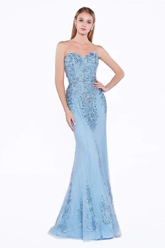 Formal Dress for Evening WeddingsCinderella Divine - A5081 Strapless Sweetheart Beaded Gown