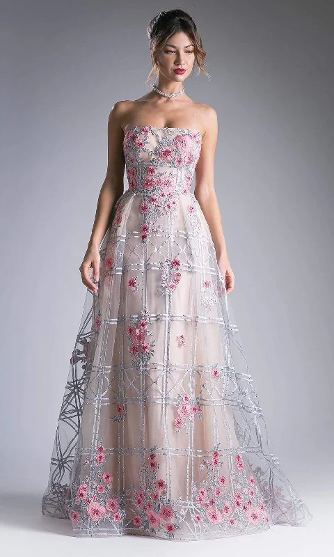 Formal Dress for PageantsAndrea and Leo - 7056 Embellished Strapless A-Line Gown