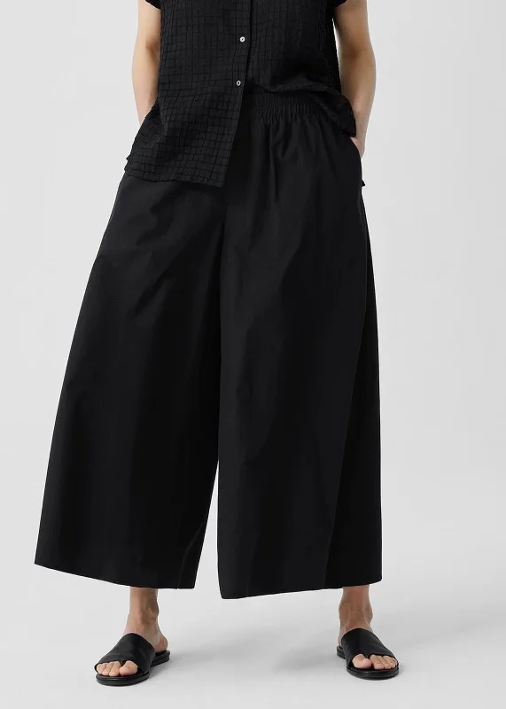 women's workout pantsEileen Fisher - Washed Organic Cotton Poplin Skirt Pant -SALE