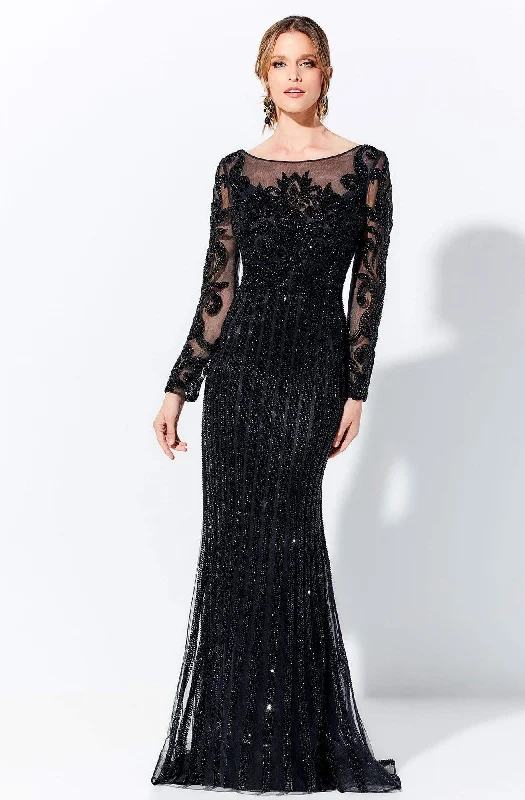 Formal Dress for Corporate AwardsIvonne D by Mon Cheri - 120D11 Beaded Long Sleeve Formal Dress