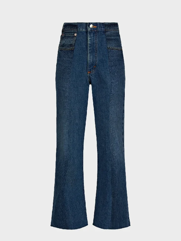 women's denim jeans for a timeless classic lookFlare Jean Dark Blue