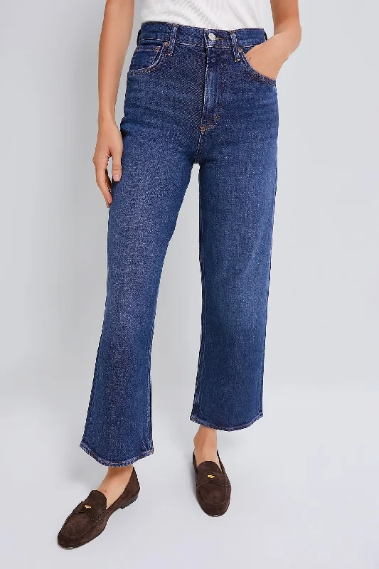 women's denim jeans with embroideryEcho High Rise Wide Leg Ren Jean