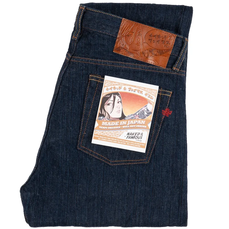 women's black denim jeansWeird Guy - MIJ9 - "Tennen Ai" Natural Indigo Slub Selvedge