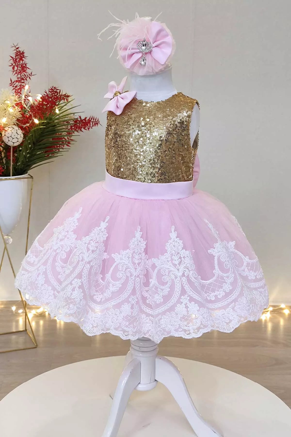 Halloween party dressesShay Gold & Pink Party Dress