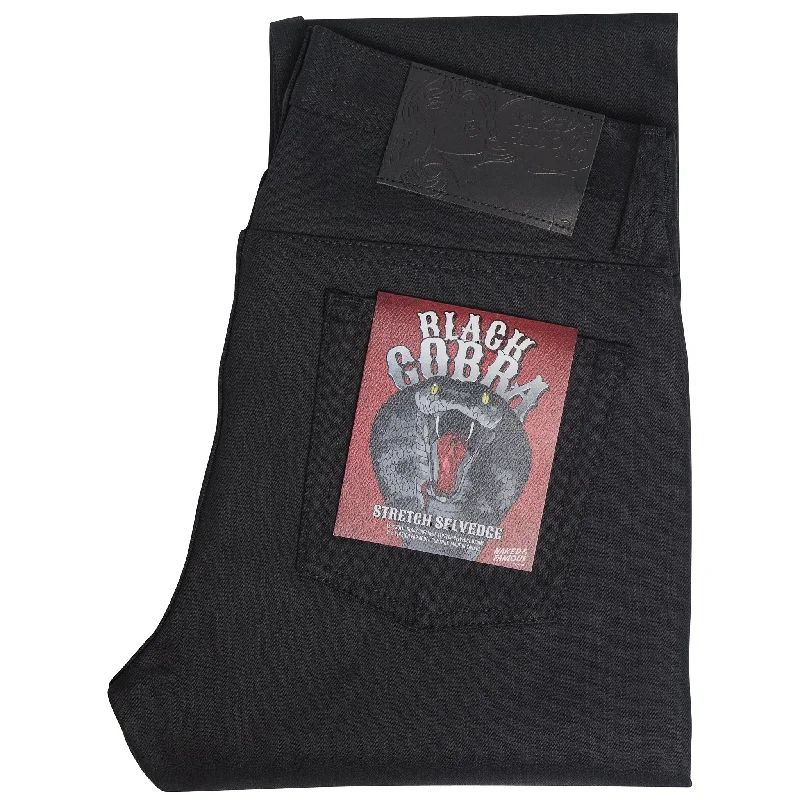 women's denim jeans for a casual FridayWeird Guy - Black Cobra Stretch Selvedge