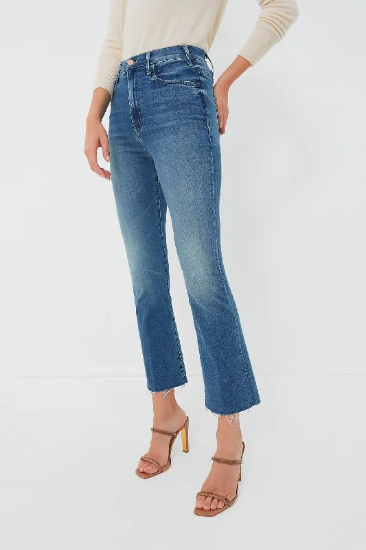 women's denim jeans with contrasting stitchingHealing Jar The Hustler Ankle Fray