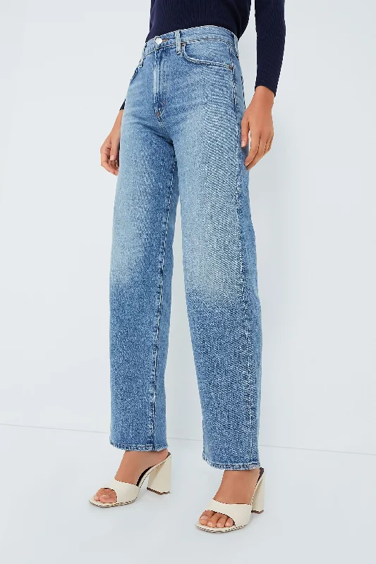 women's denim jeans with animal printsFlash Harper Mid Rise Wide Leg Straight