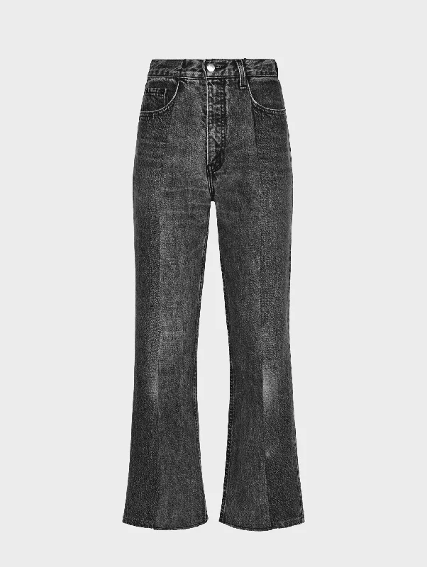 women's denim jeans for summerFlare Jean Charcoal Grey