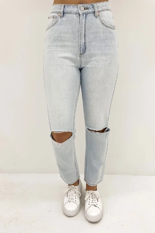 women's denim jeans for a night outA 94 High Slim Jean Astrid Rip