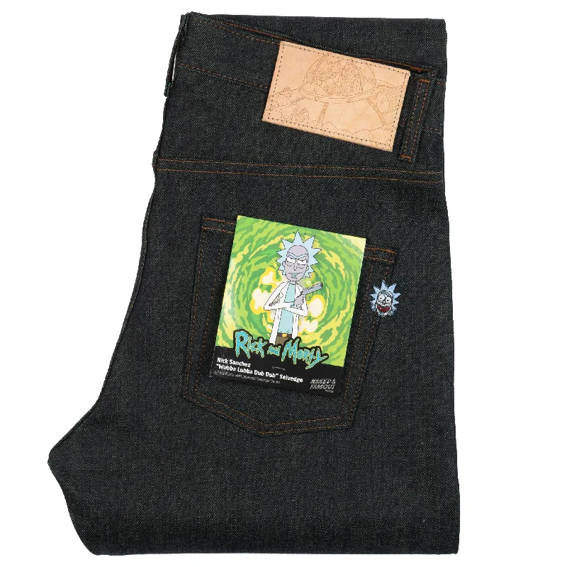 women's denim jeans for athletic bodiesEasy Guy - Rick Sanchez "Wubba Lubba Dub Dub" Selvedge