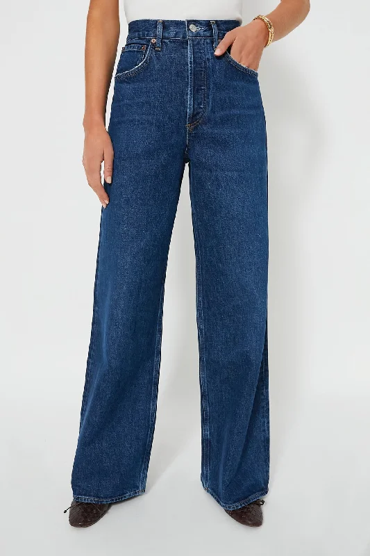 women's denim jeans with spandexEnamour High Rise Wide Leg Dame Jean