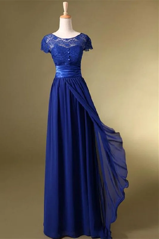 budget-friendly party dressesRoyal Blue Long Charming Prom Dress/Evening Dress M1356