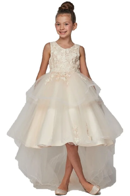 glam party dressesSequin Pearl Beaded Tulle Girl Party Dress by Cinderella Couture USA AS9056