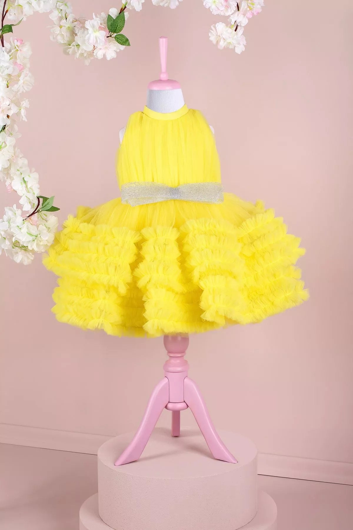 handmade party dressesVanessa Yellow Party Dress