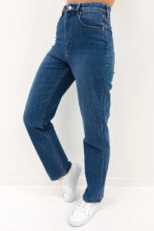 women's denim jeans for springHigh Straight 80 Jean Zenon Blue