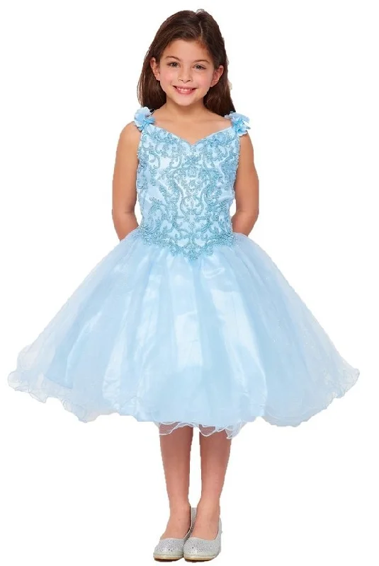 breathable party dressesFloral Lace Tulle Girl Party Dress by Cinderella Couture USA AS5130