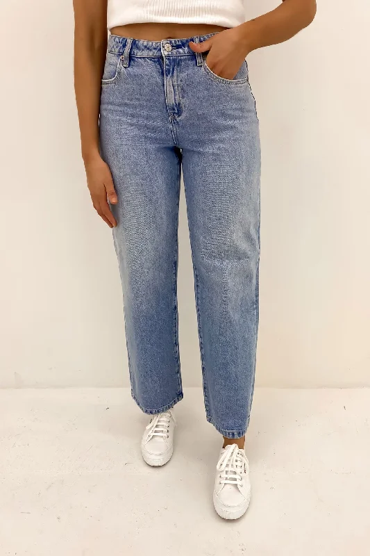 women's denim jeans for business casualMid Vintage Wide Leg Jean Bayside Fade