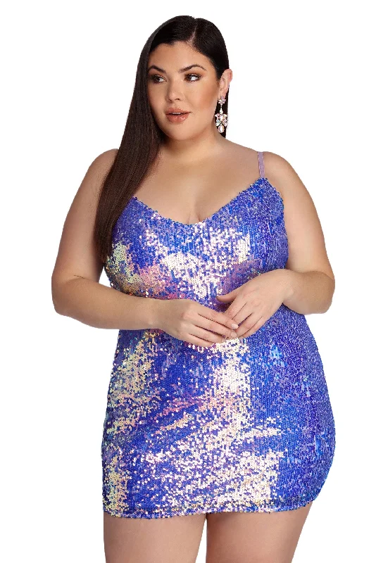 trendy Mimi dresses for InstagramPlus Sequin Glam Mini Dress