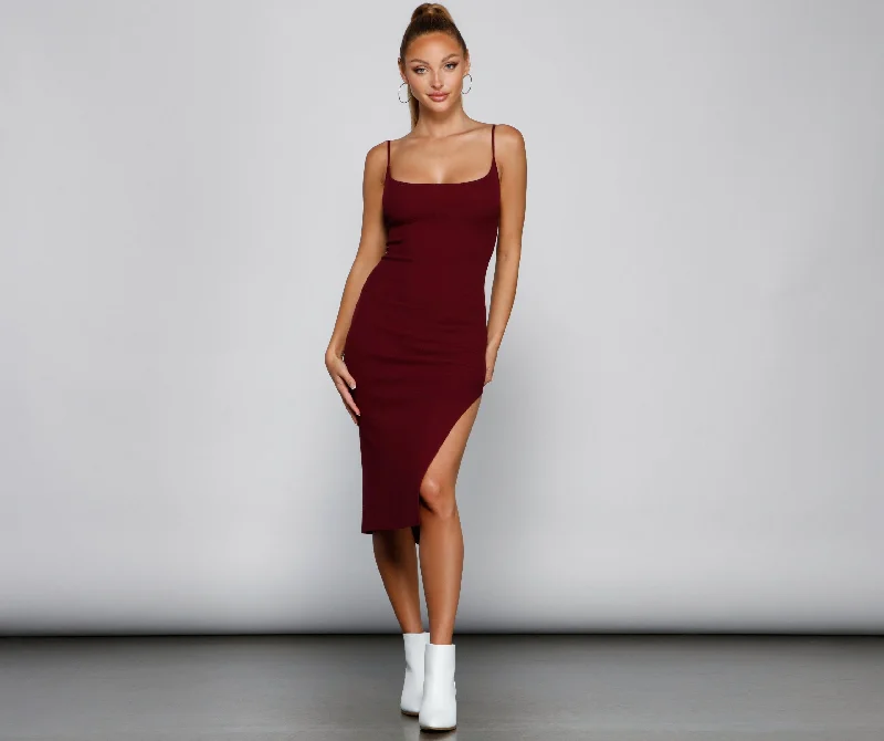 midi dresses with zippersChic And Seamless Charming Midi Sweater Dress