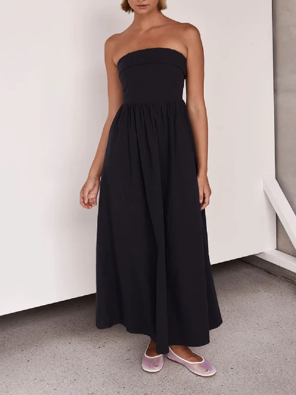 simple yet stylish midi dressesResort Style Tulare Charming Strapless Midi Dress