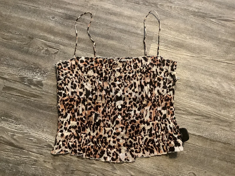 women's tops for cozy nights inAnimal Print Top Sleeveless Free People, Size M