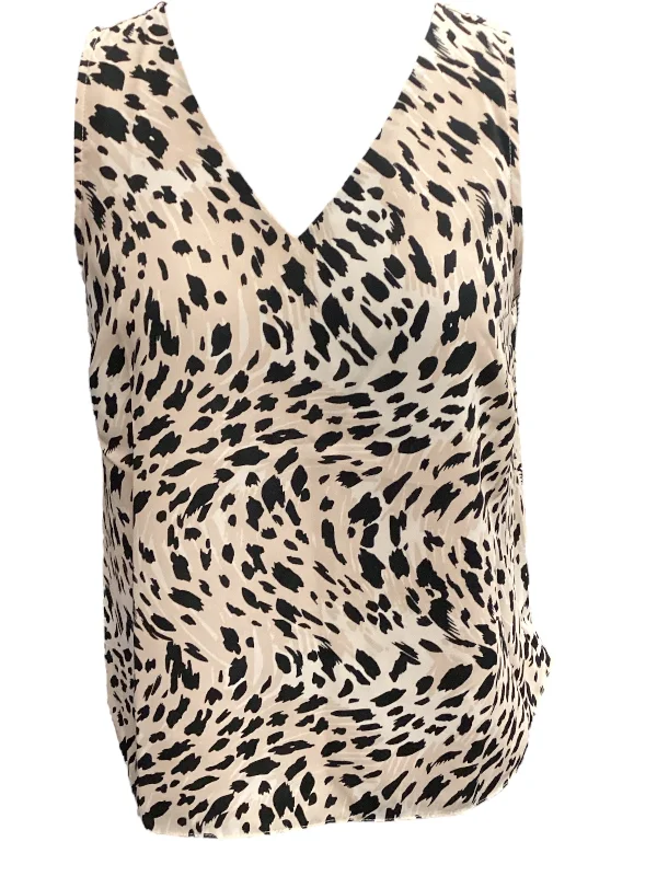 women's tops for those who appreciate subtle and muted tonesAnimal Print Top Sleeveless Nine West, Size S