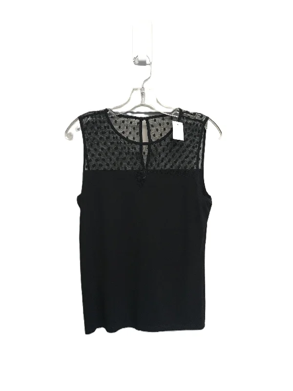 women's tops for those who want to make a fashion statementBlack Top Sleeveless By Ann Taylor, Size: M