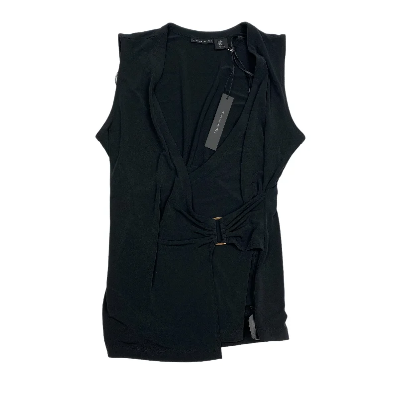 women's tops for statement-making outfitsBlack Top Sleeveless Tahari By Arthur Levine, Size S