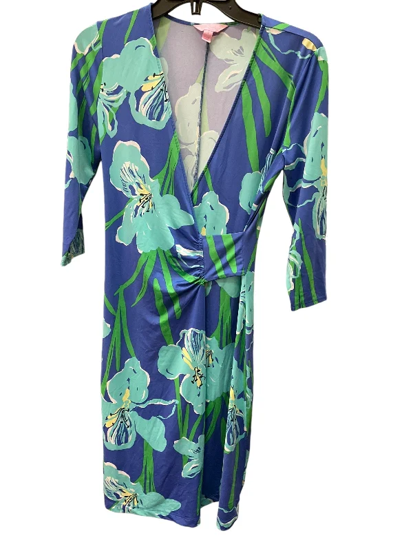 women's maximalist dressesBlue Green Dress Designer Lilly Pulitzer, Size S