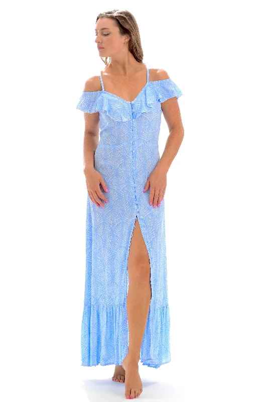 women's hourglass figure dressesCarly Dress / Periwinkle Palm