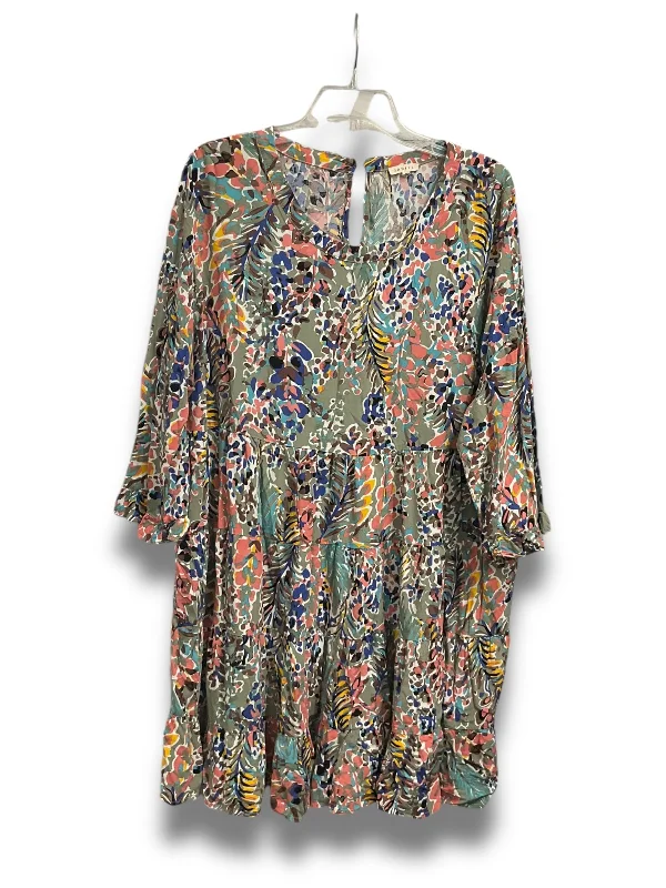 women's limited-edition dressesDress Casual Short By Jodifl In Floral Print, Size: 2x