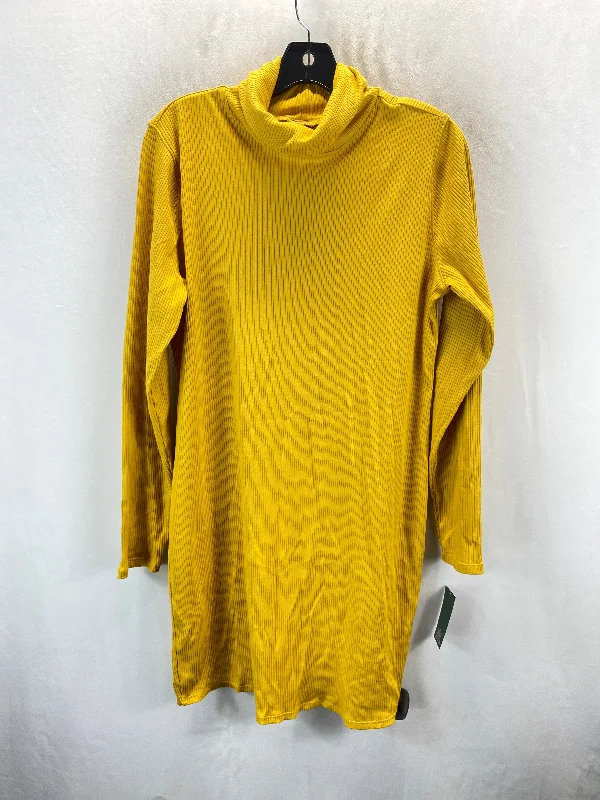 women's custom dressesDress Casual Short By Wild Fable In Yellow, Size: 2x