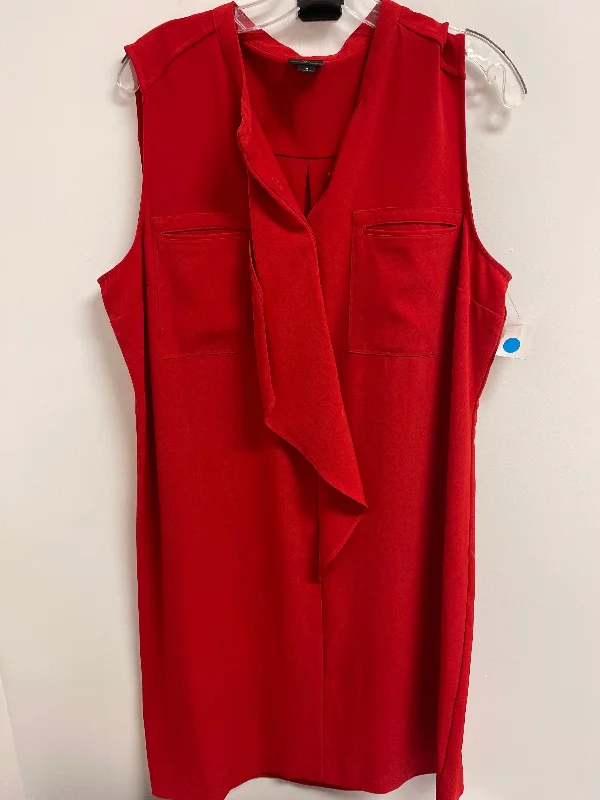 women's mini dressesDress Casual Short By Worthington In Red, Size: 1x