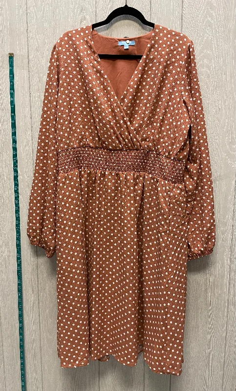 women's long-sleeved dressesDress Work By Draper James In Polkadot Pattern, Size: 2x