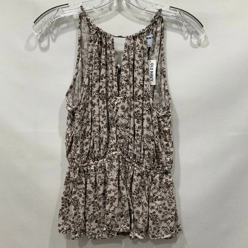 women's tops for relaxed weekendsFlowered Top Sleeveless Old Navy, Size S