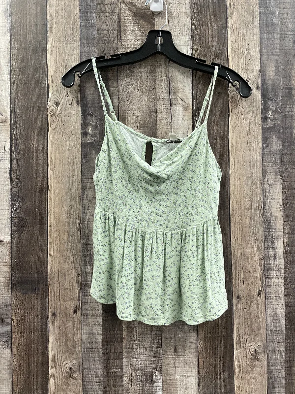 women's tops with embroidery detailsGreen Top Sleeveless American Eagle, Size S