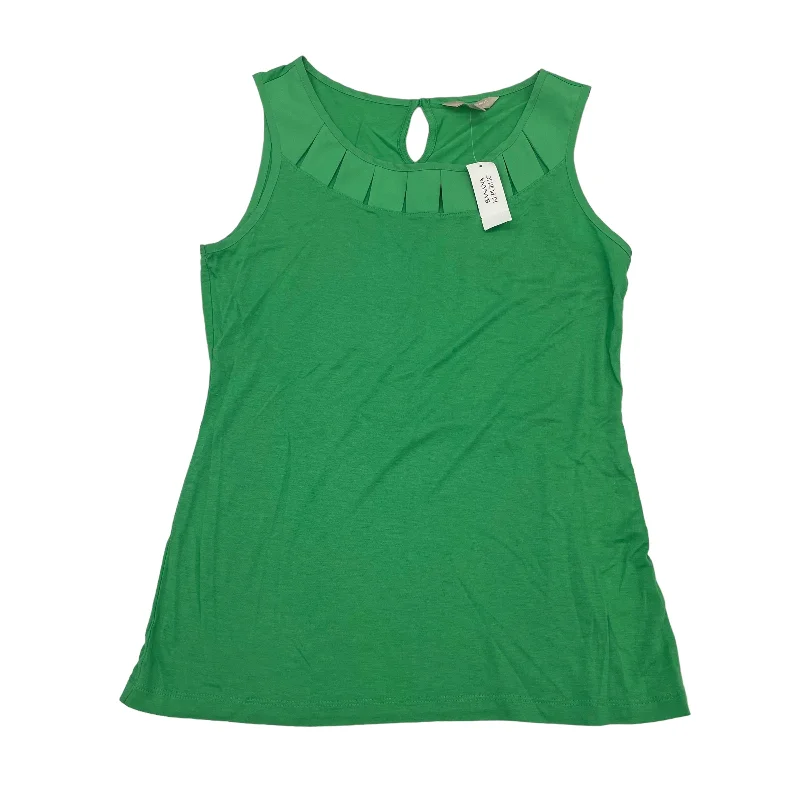 women's tops for those who want to show off their figure in a flattering wayGREEN TOP SLEEVELESS by BANANA REPUBLIC Size:S