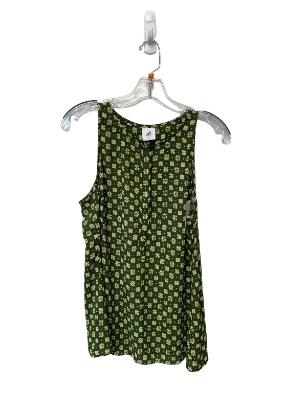 women's tops for evening soireesGreen Top Sleeveless Cabi, Size S