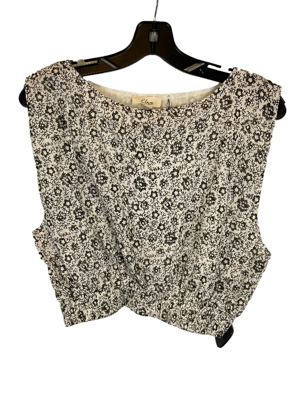 women's tops with embroidery detailsGrey Top Sleeveless Elan, Size S