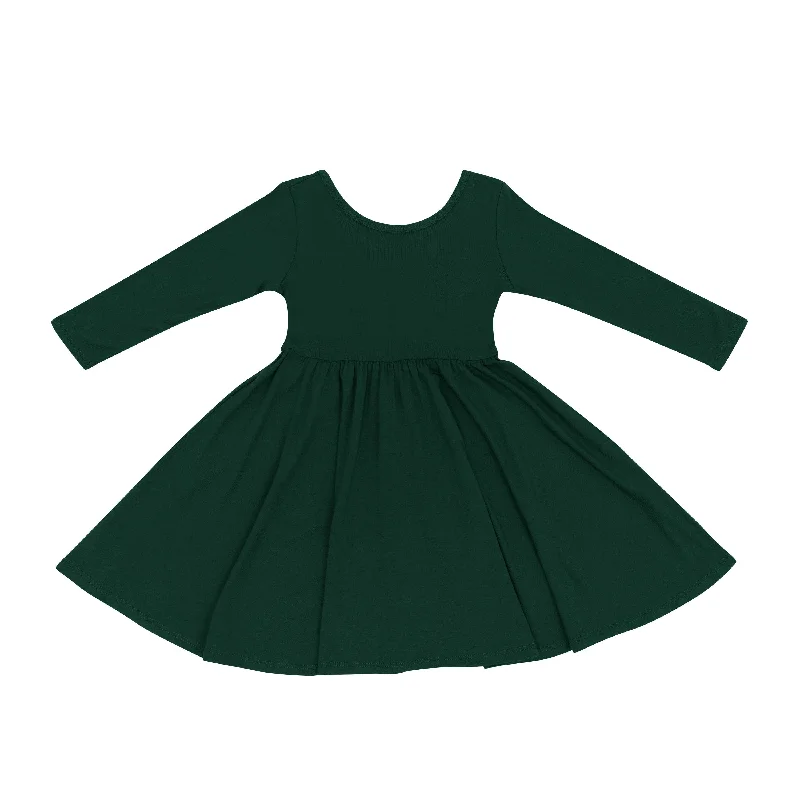 women's versatile dressesLong Sleeve Twirl Dress in Evergreen