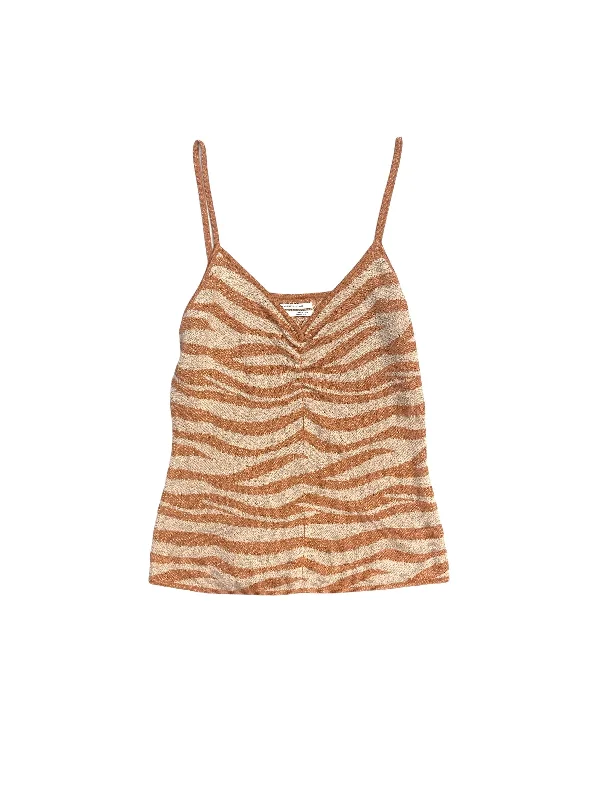 women's tops made from cottonOrange Top Sleeveless Anthropologie, Size S