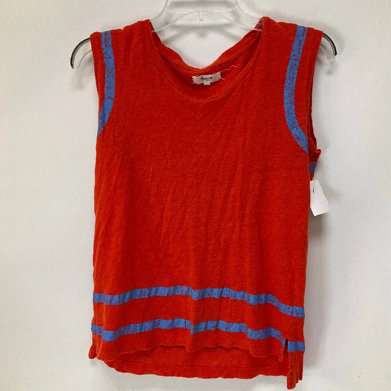 women's tops for those who want to create outfits that are both trendy and timelessOrange Top Sleeveless Madewell, Size S