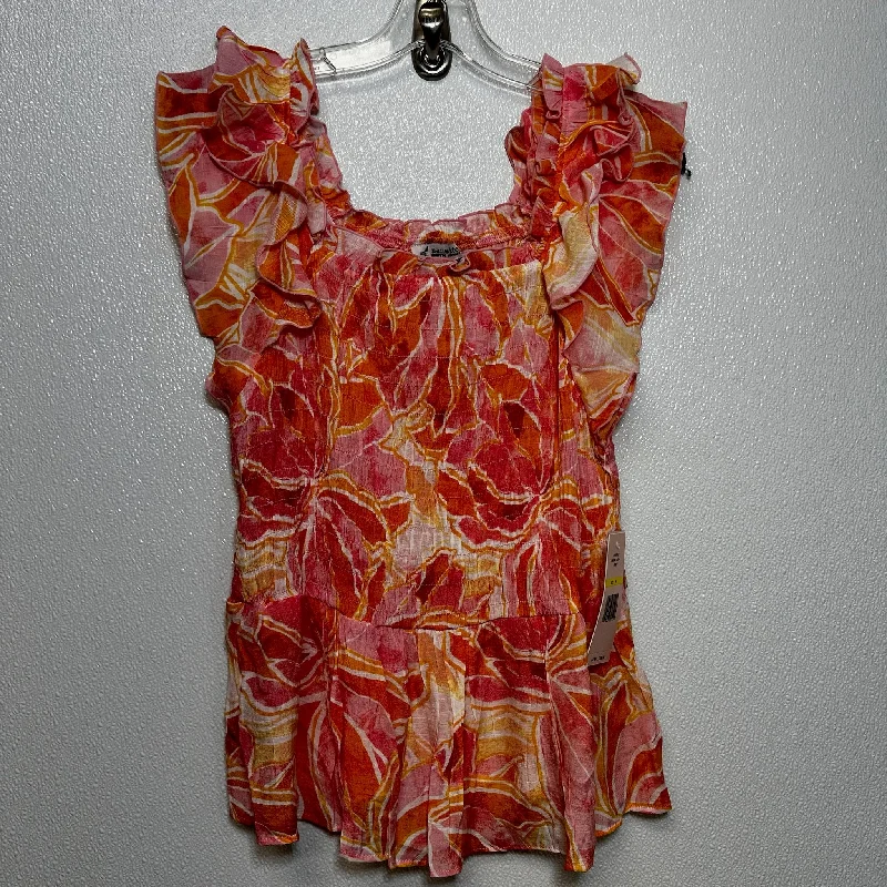 elegant women's topsOrange Top Sleeveless Nanette Lepore, Size M