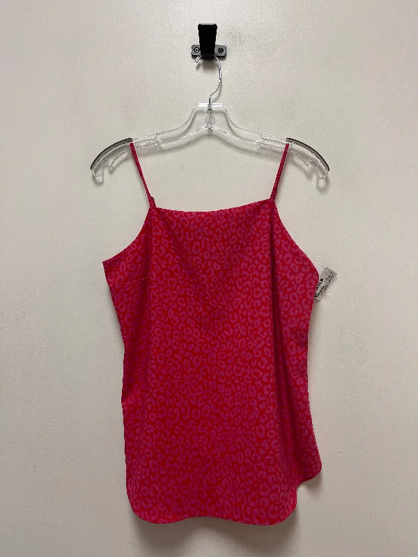 women's tops for those who love to shop for unique findsPink & Red Top Sleeveless Ann Taylor, Size Xs