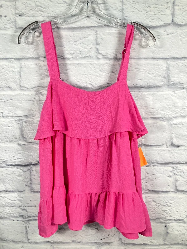 women's tops for picnics in the parkPink Top Sleeveless Entro, Size S