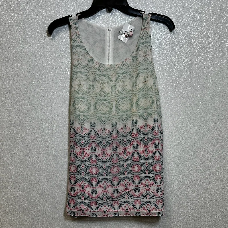 women's tops with asymmetrical designsPrint Top Sleeveless Cabi, Size M