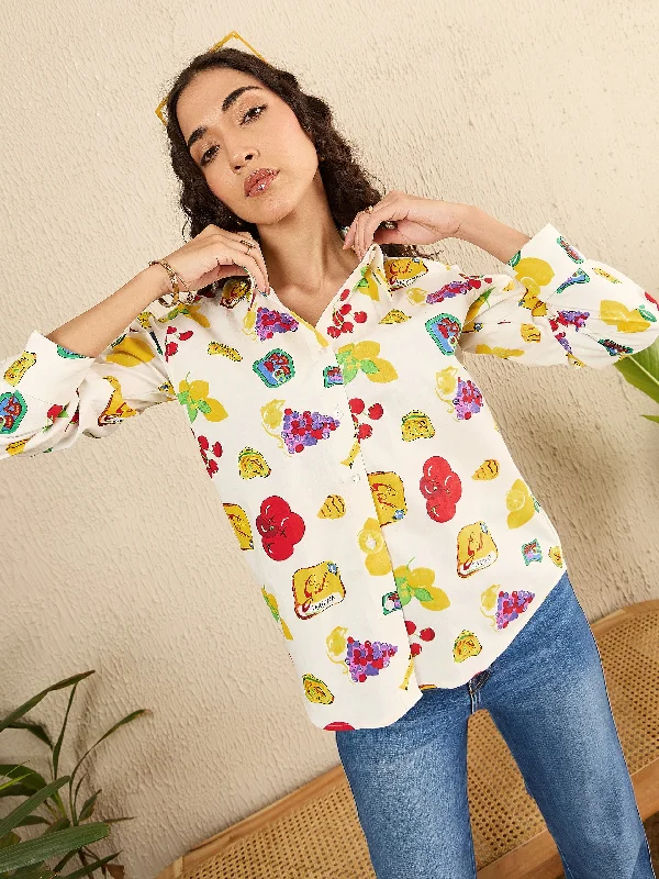 women's tops for those who want to create stylish and put-together outfits without spending a fortunePrinted Cotton Shirt