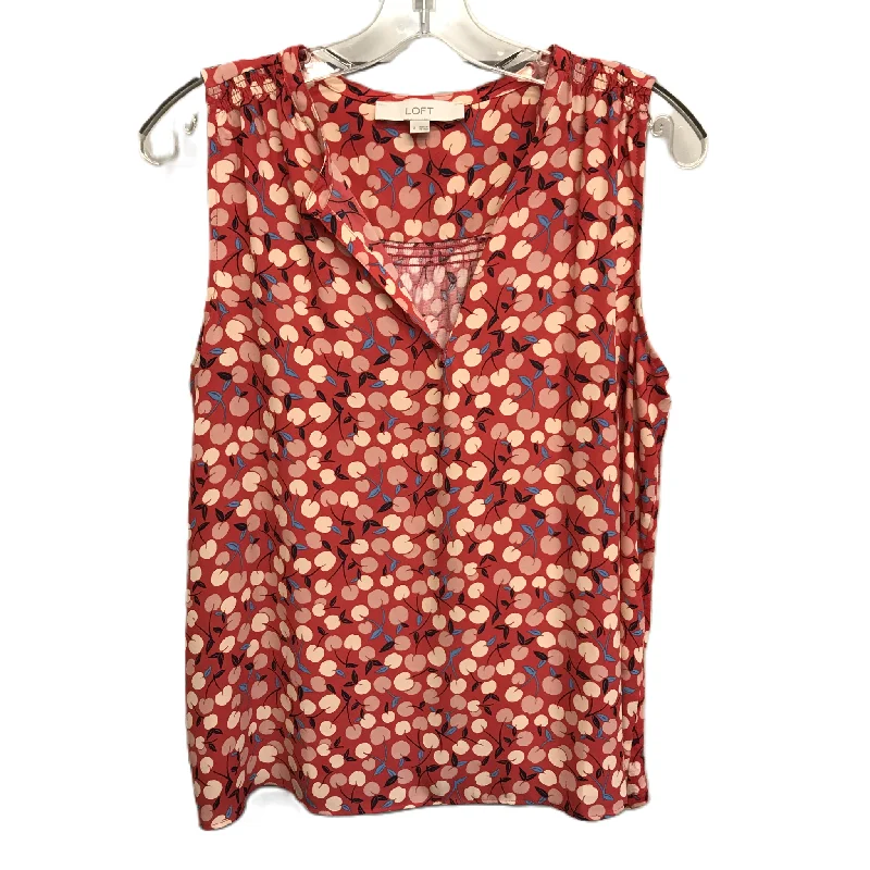 women's tops for layeringRed Top Sleeveless By Loft, Size: M